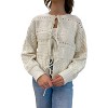 Women's Front Tie Open Knit Cardigan - GILLI - 3 of 3