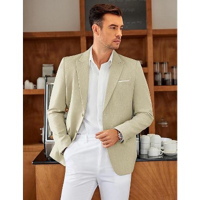 COOFANDY Mens Blazer Casual Two Buttons Sport Coat Slim Fit Lightweight Suit Jackets Black M — фото 4