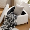 FONTOI 29.9" 2-Piece Storage Ottoman Set, Footrest Shoe Stool, Coffee Side Table With Reversible Lid for Living Room, Ivory, 29.9"*17.3"*29.9" - 4 of 4