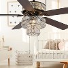 52 Led Metal Punched Triple Tiered Crystal Lighted Ceiling Fan Silver -  River Of Goods : Target