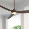 Casa Vieja 60" Revere Mid Century Modern Indoor Outdoor Ceiling Fan 3 Blade Customize LED Remote Control Emperial Bronze Bedroom Patio Damp Rated - 2 of 4