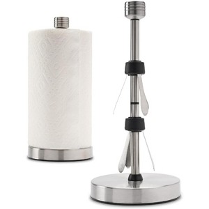 Paper Towel Holder Easy One-Handed Operation - Model Has Suction Cups and Holds All Paper Towel Rolls - 1 of 4