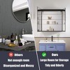 ONWITH Black Aluminum Recessed/Surface Mount Dimmable Medicine Cabinet with Mirror - 2 of 4