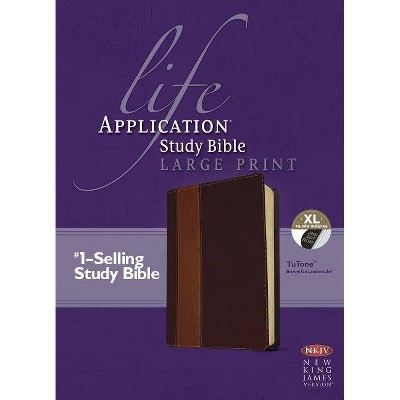 Life Application Study Bible-NKJV-Large Print - (Leather Bound)