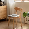 NicBex Solid Wood Upholstered Dining Chair, Rustic Wooden Kitchen Chairs with Wide Curved Backrest, Chair for Dining Room Kitchen - 2 of 4
