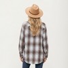 Anna-Kaci Women's Long Sleeve Plaid Button-Up Shirt with Front Pockets and Relaxed Fit - 2 of 4