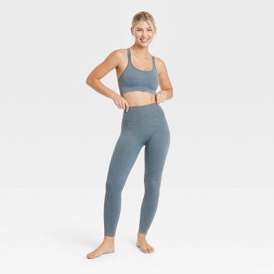 High-waisted seamless ribbed crop leggings Joy Lab