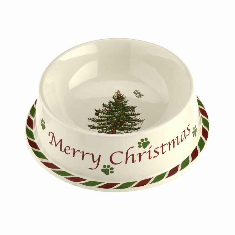 Spode Christmas Tree Stoneware 7 Inch Pet Bowl, 2 of 7
