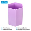 Unique Bargains Hexagon Plastic Pencil Pen Makeup Brush Holder Desktop Organizer 2 Pcs - 3 of 4
