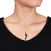 EVERLY JEWELRY  |   Sterling Silver Black Rhodium 0.05 CT Black Diamond TW Fashion Pendant With Chain - 3 of 3