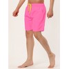 Lars Amadeus Men's Solid Beach Shorts Drawstring Surfing Mesh Lining Swimwear Board Shorts - 2 of 4