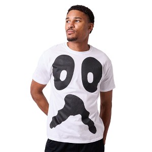 Ghost Halloween Costume Men's White Short Sleeve Tee - 1 of 4