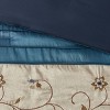 Sapphtopaz 7 Pcs Elegant Transitional Embroidered Comforter Set, Bedding Set Quilt Set with Piecing and Embroidery Details, Machine Washable - 2 of 4