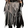 Joyfy Girls' Halloween Grim Reaper Costume Suits, Dress with Gloves and Tights Glow in the Dark, Halloween Costume for Cosplay Dress Up Party, S - 2 of 4