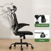 Fontoi Task and Office Chairs, Comfy Computer Desk Chair with Flip-up Armrests, Home Office Desk Chair with Headrest, Black, 25.6"*27.2"*40" - 4 of 4