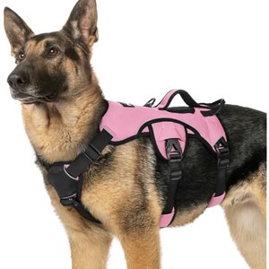 rabbitgoo Escape Proof Dog Harness Large Dogs, Soft  Vest with Lift Handle and Leash Clip for Walking Hiking, Light Pink, XL - 1 of 1