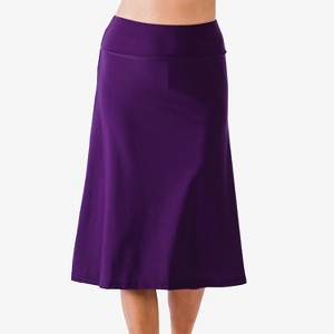 Calypsa Women's Below The Knee Swim Skirt With Capri Leggings - 1 of 4