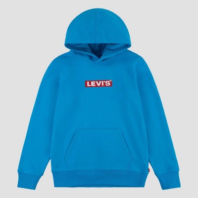 Levi s Boys Box Tab Graphic Logo Pullover Sweatshirt Blue Xl Target