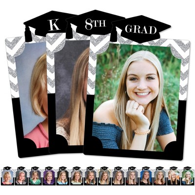 Big Dot of Happiness Tassel Worth The Hassle - Silver - 8 x 10 inches K-12 School Photo Holder - DIY Graduation Party Decor - Picturific Display