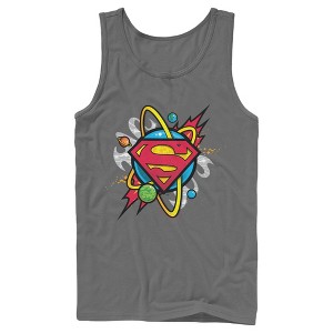 Men's Superman Logo Solar System Tank Top - 1 of 3