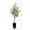 Nearly Natural 64-in Eucalyptus Artificial Tree in Black Metal Planter - 2 of 4