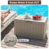 Mooxvmoo 45-Gallon Outdoor Deck Box. Lockable, Waterproof & Uv-Resistant Storage For Patio Furniture, Garden Tools, Cushions & Pool Gear - 3 of 4