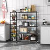 NicBex 82.00" 6-Tier Bookshelf with Adjustable Shelves & Wheels Bookcases for Living Room Home Office - 2 of 4
