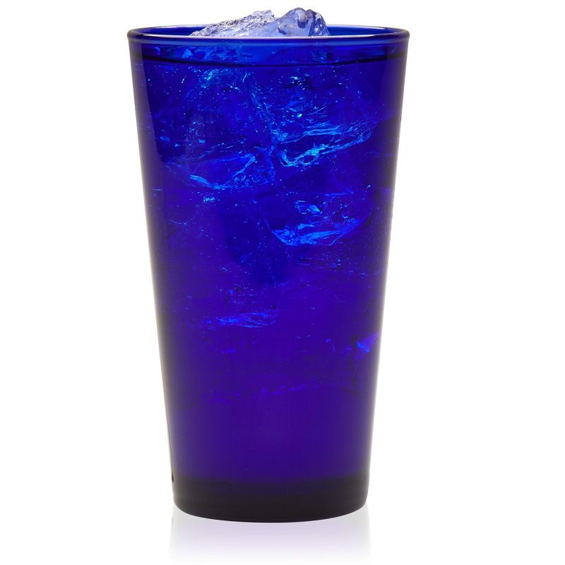 Libbey Cobalt Flare Tumbler Glasses, 17.25-ounce, Set of 8, 1 of 5