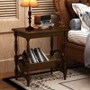 Sapphtopaz Wooden End Table with Magazine Rack 2-Tier Rectangle Coffee Table with Turned Legs Versatile Bedside Table for Living Room, Bedroom - 4 of 4