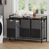 Heybly Laundry Basket,2 x 18.5 Gal Laundry Separator Hamper with Heavy Duty Rolling Wheels - 3 of 3