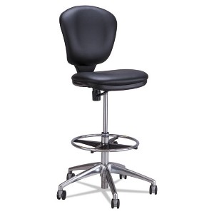 Safco Metro Collection Extended-Height Chair, Supports Up to 250 lb, 23" to 33" Seat Height, Black Seat/Back, Chrome Base - 1 of 1