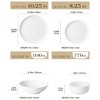 vancasso 24 Piece Round White Porcelain Dinner Set with Dinner Plate, Dessert Plate£¬Soup Plate and Pasta Bowls for 6 - 2 of 4