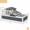 Skyzone 2-Story Tortoise Habitat Home: 3-Room w/ Mesh Top, Basking Balcony, Lockable Design, - 2 of 4