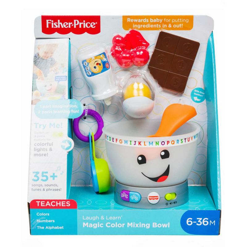 Fisher Price - Laugh, Learn & Grow Smart Stages Magical Colorful Learn Your Way Around the Kitchen Mixing Bowl, 4 of 7