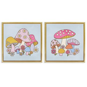 Stupell Industries Groovy Floral Mushrooms, 25" x 25" - 1 of 4
