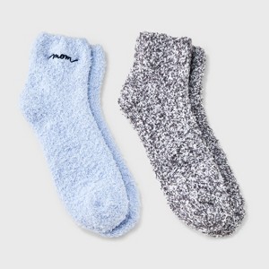 Women's 2pk Cozy Ankle Socks - Auden™ 4-10 - 1 of 3
