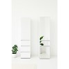 TiramisuBest Hollow Pattern 2-Door 3-Drawer Wardrobe, Wood & White Finish, Ideal for Bedrooms and Dressing Rooms - 4 of 4