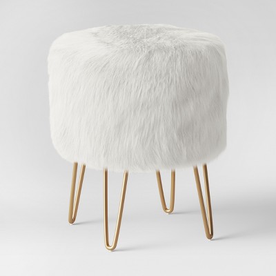 white fluffy chair target