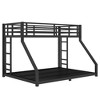TIRAMISUBEST Metal Twin XL over Queen Bunk Bed for Teens and Adults, Floor Bunk Bedframe with Ladder and Guardrail, No Box Spring Needed - 3 of 4