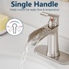 PAGED Bathroom Faucets with Deck Plate, Single Handle Bathroom Sink Faucet with Pop Up Drain and Supply Lines - 4 of 4