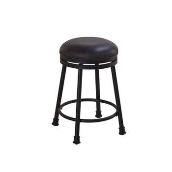 24" Claire Swivel Counter Height Barstool Gray - Steve Silver