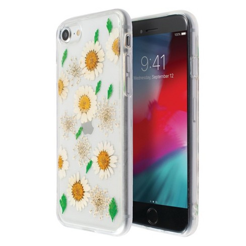 Insten Floral Case For Iphone, Daisy Pressed Dried Real