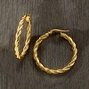 Ross-Simons Italian 18kt Gold Over Sterling Medium Twisted Hoop Earrings - 4 of 4