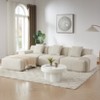 KWPZQEB 113" Modern Modular Sectional Sofa, L-Shaped Boneless Couch with Deep Seat, Corduroy Oversized 3-Seater Couch with Ottoman, No Assembly - 3 of 4