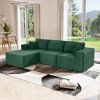 104x67x23.6in Luxury  Beige Lamb Velvet Sofa, Convertible Double Sofa Bed for Living Room and Balcony - 2 of 4