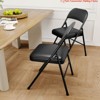 Office 2 Pack/4 Pack Outdoor Folding Chairs, Portable Stackable Foldable Chairs w/ Padded Cushion & Back, Commercial Seat w/ Metal Frame - 4 of 4