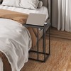 C Shaped End Table, Small Side Tables for Sofa and Bed, Couch Table That Slides Under for Living Room, Bedroom, Home Office, Small Spaces - 2 of 4