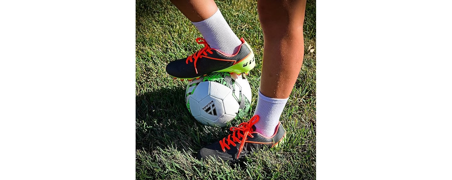 Мужские кроссовки Vizari Rio Firm Ground Soccer Shoes - Black/Neon Lime, цвет: Чёрный — фото 4