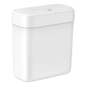 Aoibox Small Bathroom Trash Can with Lid, 2.6 Gal Slim Plastic Garbage Bin, Pop-Up Lid, Pet-Proof Waste Basket for Kitchen, Office, Laundry, Toilet - 1 of 4