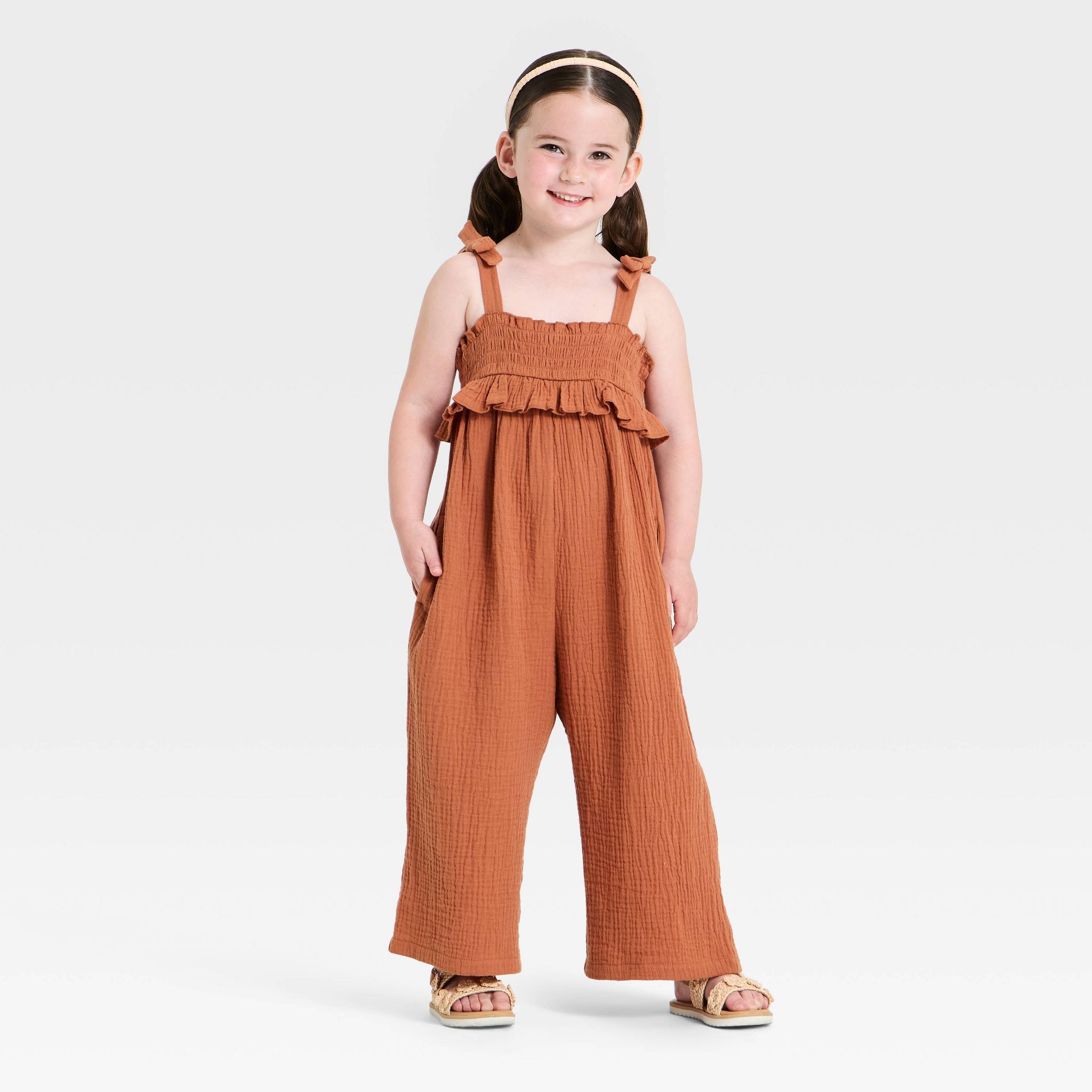Toddler Girls' Jumpsuit - Cat & Jack™ Brown